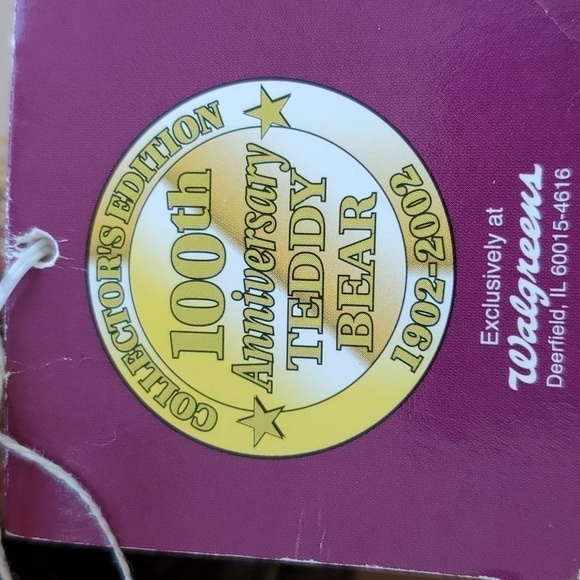 Dan Dee collectors choice 100th Anniversary Teddy bear 1902-2002 approx … - Picture 8 of 13